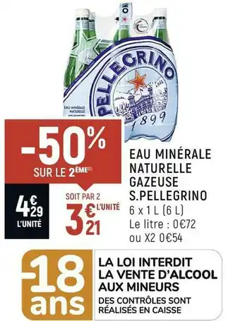 San pellegrino eau minérale naturelle gazeuse