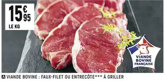 Spar Viande bovine : faux-filet ou entrecôte à griller offre