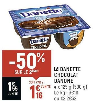 Danone danette chocolat