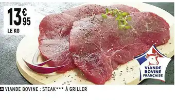 Viande bovine : steak à griller