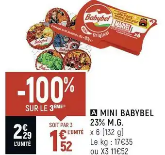 Spar Babybel mini babybel offre