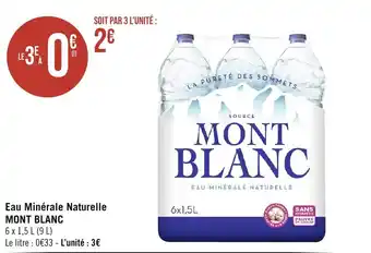 Casino Supermarchés Eau Minérale Naturelle MONT BLANC offre