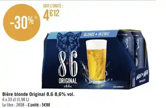 Casino Supermarchés Bière blonde Original 8.6 8,6% vol. offre