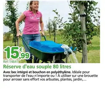 Provence Outillage Réserve d'eau souple 80 litres offre