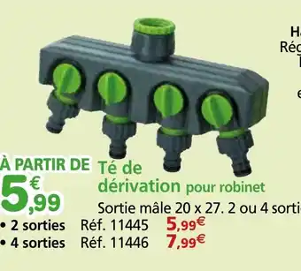 Provence Outillage Té de dérivation pour robinet offre