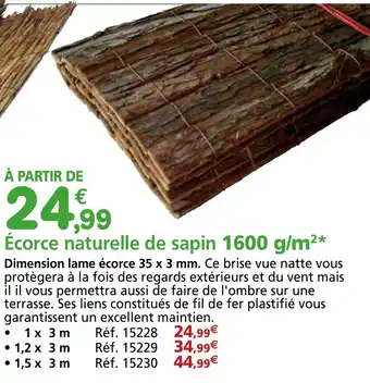 Provence Outillage Écorce naturelle de sapin 1600 g/m²* offre