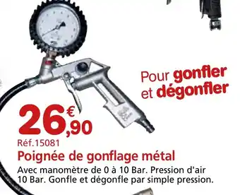 Provence Outillage Poignée de gonflage métal offre