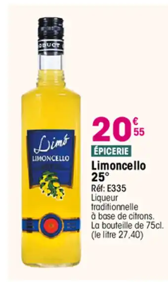 Limoncello 25° Réf: E335 Liqueur traditionnelle
