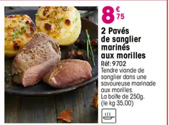 Croque Gel 2 Pavés de sanglier marinés aux morilles offre