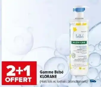 Carrefour maPara parapharmacie Gamme Bébé KLORANE offre