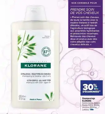 Carrefour maPara parapharmacie Shampooings KLORANE offre