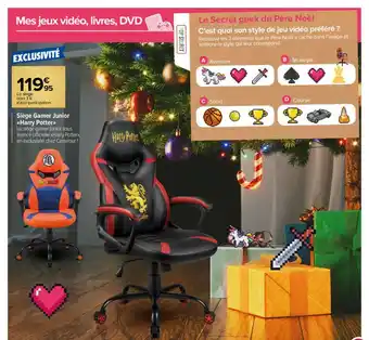Carrefour Siège Gamer Junior offre