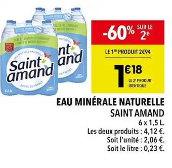 Supeco EAU MINÉRALE NATURELLE SAINT AMAND offre