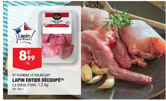 ALDI LAPIN ENTIER DÉCOUPÉ (A) La pièce d'env. 1,2 kg. offre