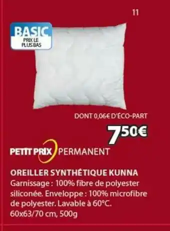 JYSK Oreiller Synthétique Kunna offre