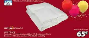 JYSK Couette Alta offre