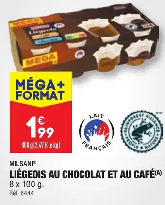 ALDI LIÉGEOIS AU CHOCOLAT ET AU CAFÉ(A) 8 x 100 g. Réf. 6444 offre