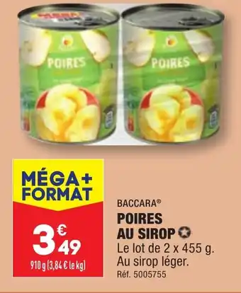 ALDI POIRES AU SIROP Le lot de 2 x 455 g. offre