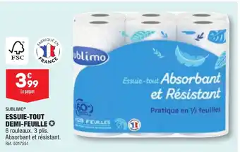 ALDI ESSUIE-TOUT DEMI-FEUILLE offre