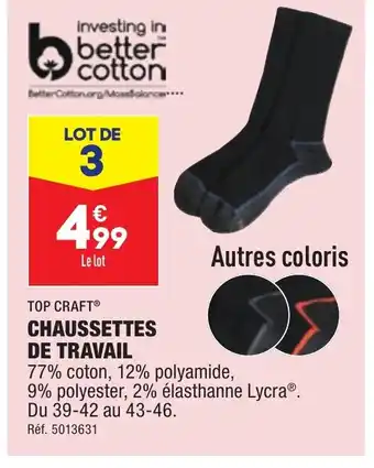 ALDI CHAUSSETTES DE TRAVAIL offre