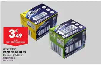 ALDI PACK DE 20 PILES Plusieurs modèles offre