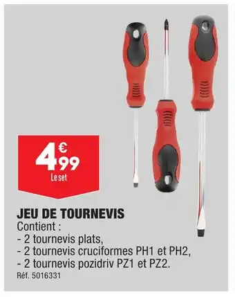ALDI JEU DE TOURNEVIS offre