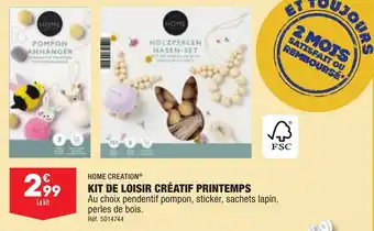 ALDI KIT DE LOISIR CRÉATIF PRINTEMPS offre