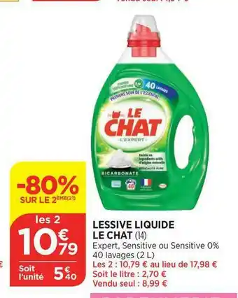 Maximarché Lessive Liquide Le Chat offre