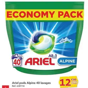 Ariel pods Alpine 40 lavages
