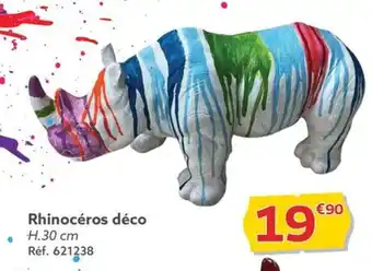 Gifi Rhinocéros déco H.30 cm Réf. 621238 offre