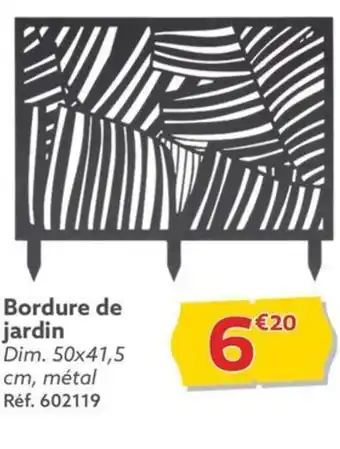 Gifi Bordure de jardin Dim.50x41,5 cm, métal Réf. 602119 offre