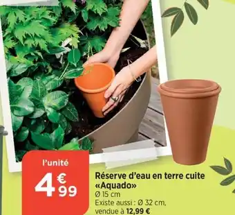 Bi1 Réserve d'eau en terre cuite «Aquado» Ø 15 cm offre