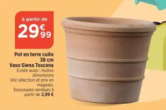 Bi1 Pot en terre cuite 38 cm Vaso Siena Toscana offre