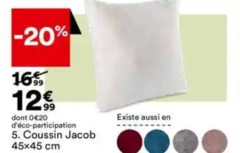 BUT Coussin Jacob 45x45 cm offre
