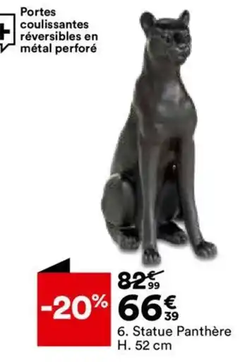 BUT Statue Panthère H. 52 cm offre