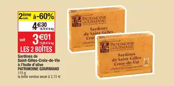 Migros Sadines de saint-gilles-croix-de-vie à l'huile d'olive offre