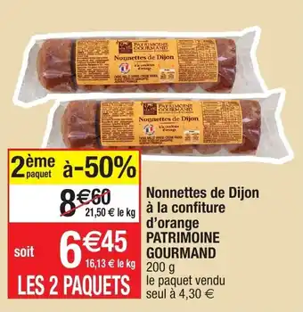 Migros Nonnettes de dijon à la confiture d'orange patrimoine gourmand offre