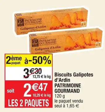 Migros Biscuits galipotes d'ardin patrimoine gourmand offre