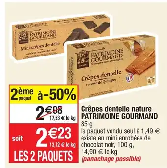 Migros Crêpes dentelle nature patrimoine gourmand offre