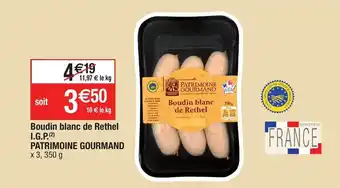 Boudin blanc de rethel I.G,P. patrimoine gourmand