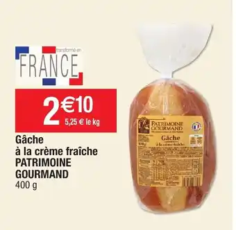 Migros Gâche à la crème fraîche patrimoine gourmand offre