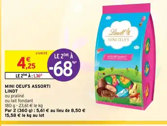 Intermarché Hyper MINI OEUFS ASSORTI LINDT offre
