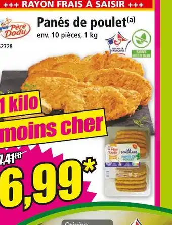 Norma père dodu Panés de poulet offre