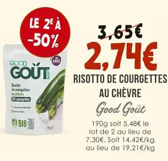 Naturalia Good Goût RISOTTO DE COURGETTES AU CHÈVRE offre