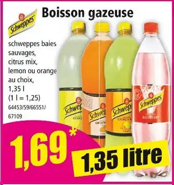 Norma schweppes Boisson gazeuse offre