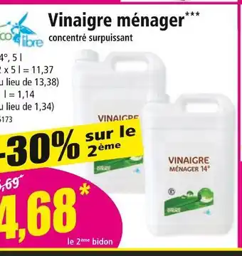 Norma ECO LIBRE Vinaigre ménager offre