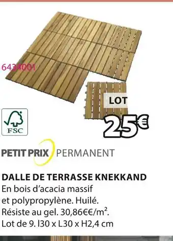 JYSK DALLE DE TERRASSE KNEKKAND offre