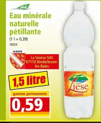 Norma LIESE Eau minérale naturelle pétillante offre
