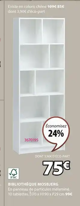 JYSK BIBLIOTHÈQUE MOSBJERG offre