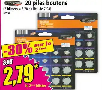 Norma POWERTEC 20 piles boutons offre
